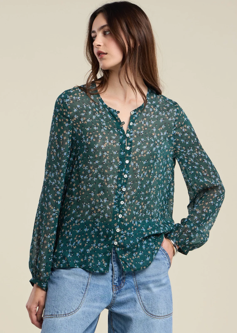 Velvet Aisha Bluegrass Blouse