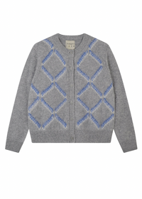 Jumper1234 Graphic Argyle Cardigan