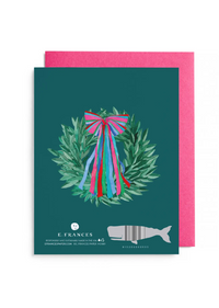 Colorful Bow Wreath Boxed Set, 6 Cards