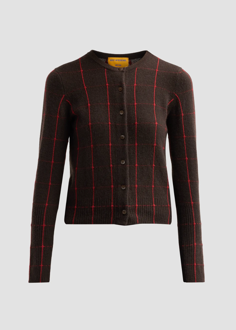 Guest In Residence Jane Checker Cardigan