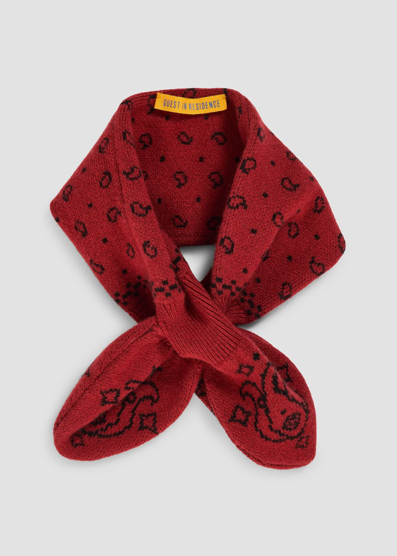 Guest In Residence Bandana Bowtie Carmine/Black