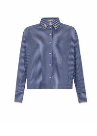 Echo Crystal Collar Stripe Short Ink Blue