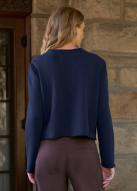 F&E Jackie Sweatshirt Cardigan Navy
