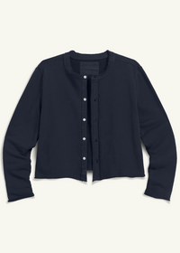 F&E Jackie Sweatshirt Cardigan Navy