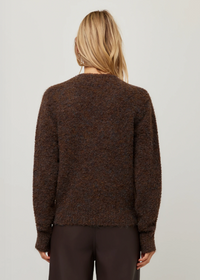 Chocolate Embellished V-Neck Sweater