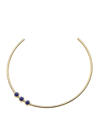 Jane Win Embellished Neck Cuff in Lapis