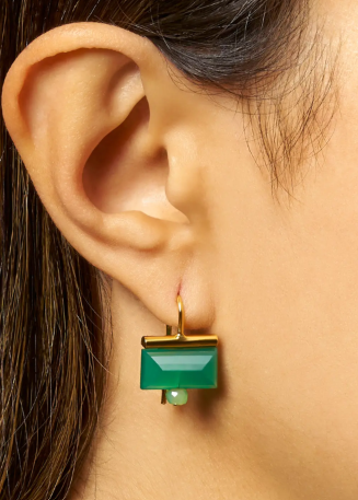 Chrysoprase Verde Earrings