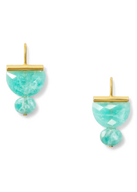 Crescent Earrings in Amazonite