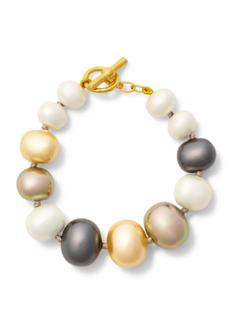Undone Pebble Pearl Bracelet