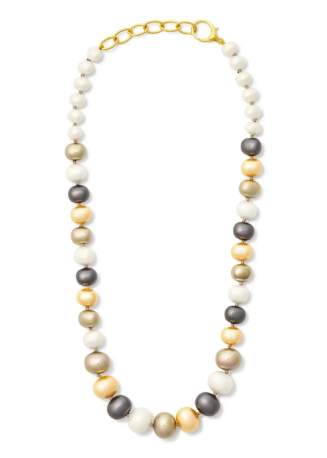 Undone Pebble Pearl Mix Necklace