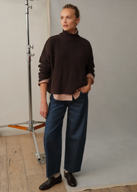 F&E Montecito Turtleneck Espresso