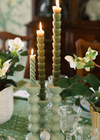 Sage Bobbin Candle Stick Tall