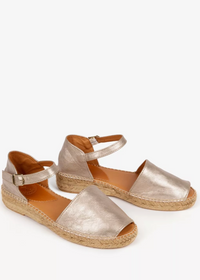 Penelope Chilvers Montserrat Metallic Leather Espadrille