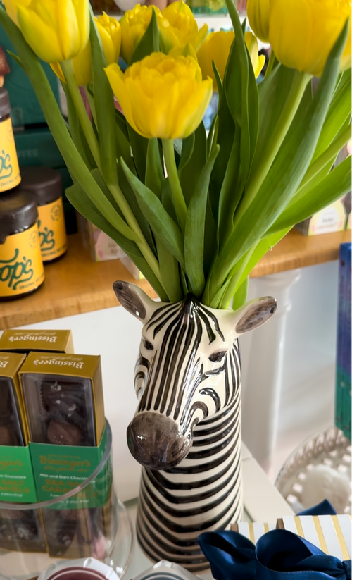Zebra Flower Vase