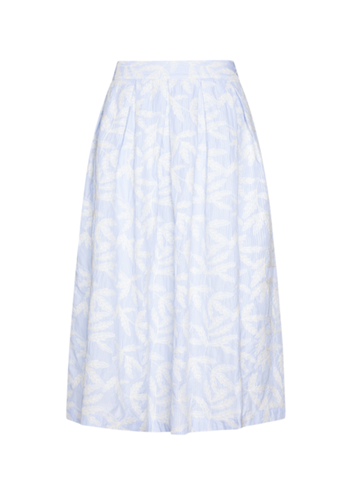 Kylie Embroidered Skirt in Blue
