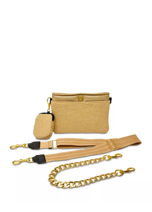 Downtown Crossbody: Dune Raffia