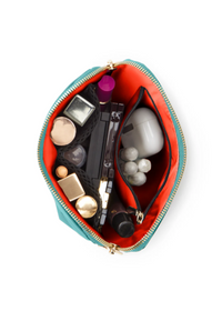 Everyday Makeup Bag Sea Green/Orange