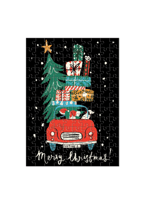 Christmas Car 130 Piece Jigsaw Puzzle Ornament