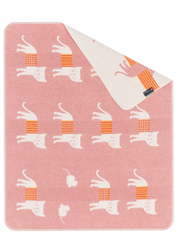 JUWEL Baby Blanket Cats Allover in Rouge