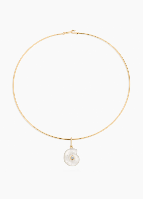 Nautilus MOP Spiral Shell Charm