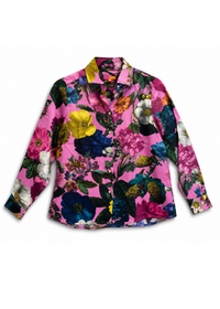Vilagallo Floral Print Silk Blouse