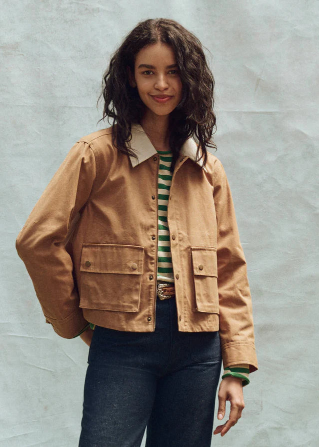 the Great Waxed Swingy Jacket Walnut
