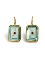 LF Tile Earrings Aqua