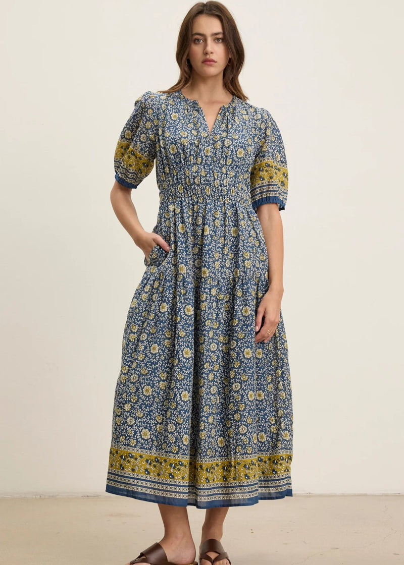 Velvet Natalia Dress Blue Floral