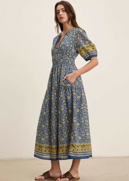 Velvet Natalia Dress Blue Floral