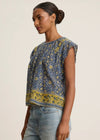 Velvet Selene Top Blue Floral