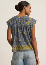 Velvet Selene Top Blue Floral