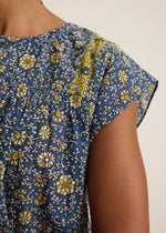 Velvet Selene Top Blue Floral