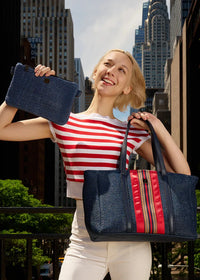 Coastal Escape Navy Tote
