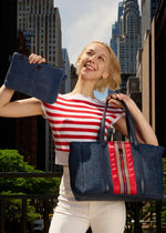 Coastal Escape Navy Tote