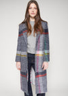 Vilagallo Katherine Multi Check Long Coat