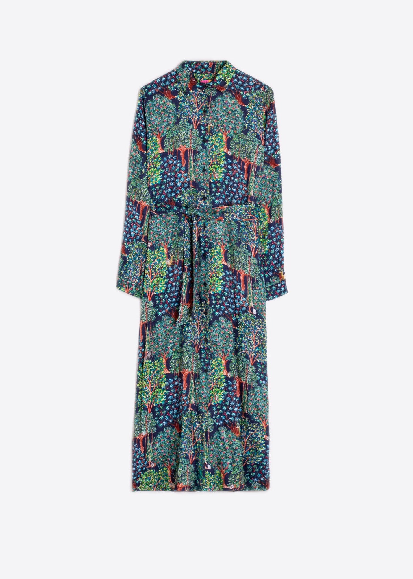 Vilagallo Forest Print Shirt Dress