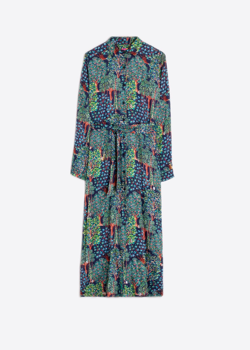 Vilagallo Forest Print Shirt Dress