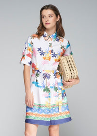 Vilagallo Hester Dress Palm Trees