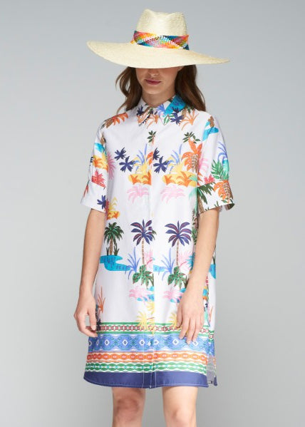 Vilagallo Hester Dress Palm Trees