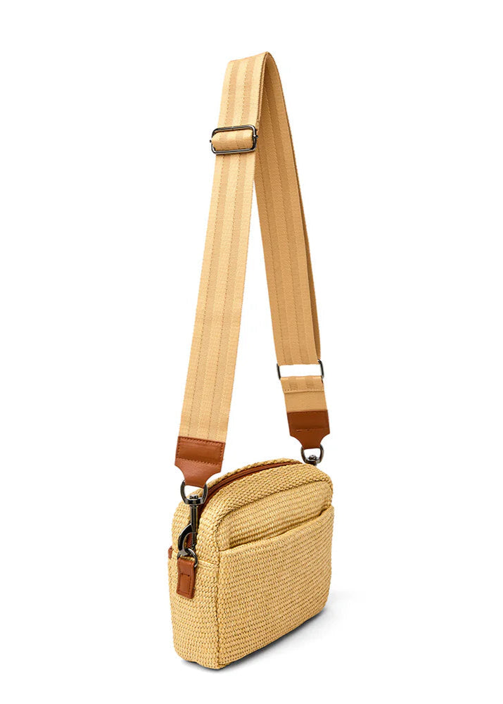 Capture Bag: Dune Raffia & Saddle