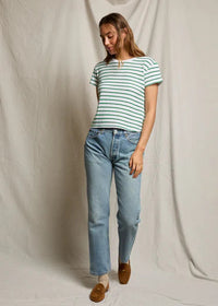 perfectwhitetee Everett Stripe Tee Grass
