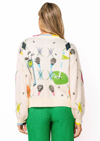 QOS Argyle Golf Icon Cardigan