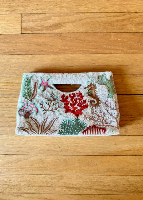 Sea Life Beaded Clutch