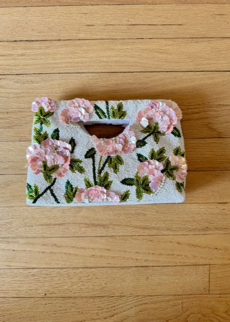 Rose Garden Beaded Clutch