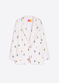Vilagallo Aberturas Jacket Floral Print White