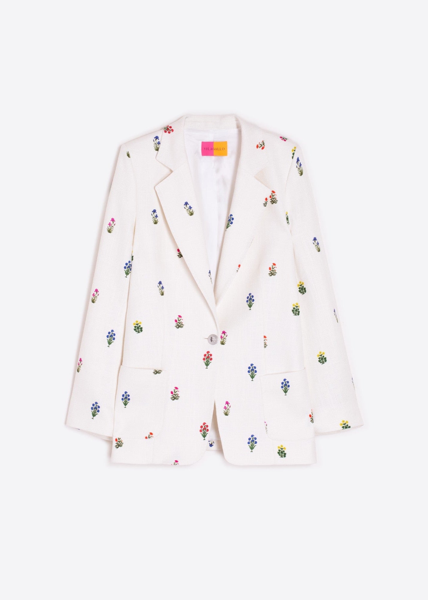 Vilagallo Aberturas Jacket Floral Print White