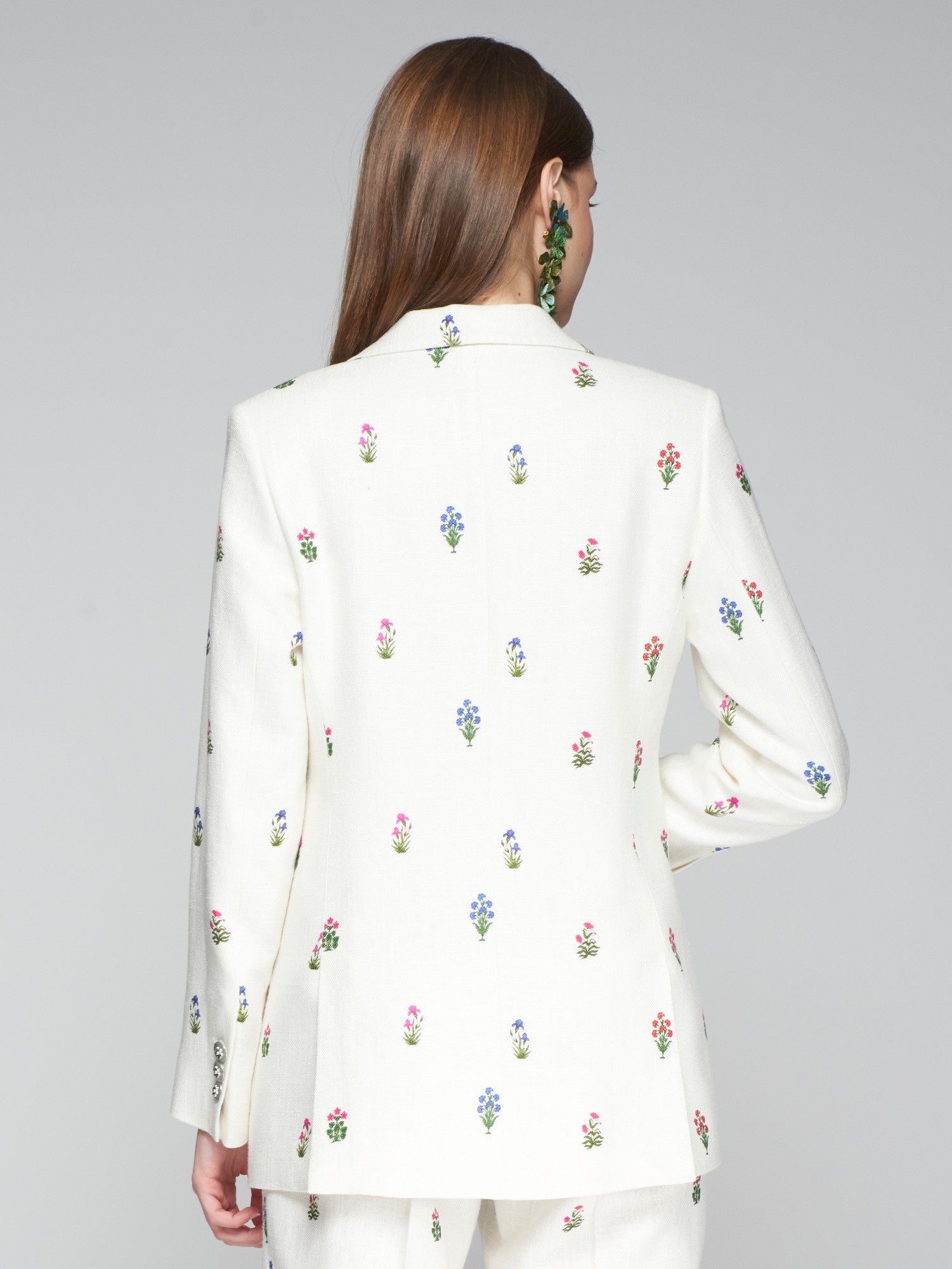 Vilagallo Aberturas Jacket Floral Print White