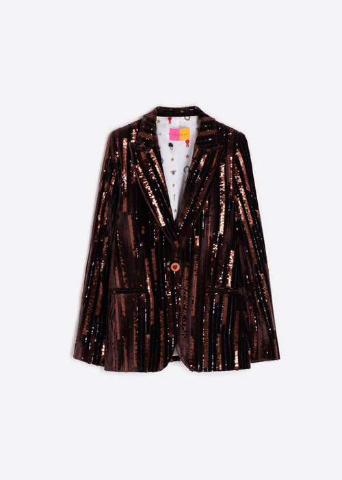 Vilagallo Sequin Heather Blazer