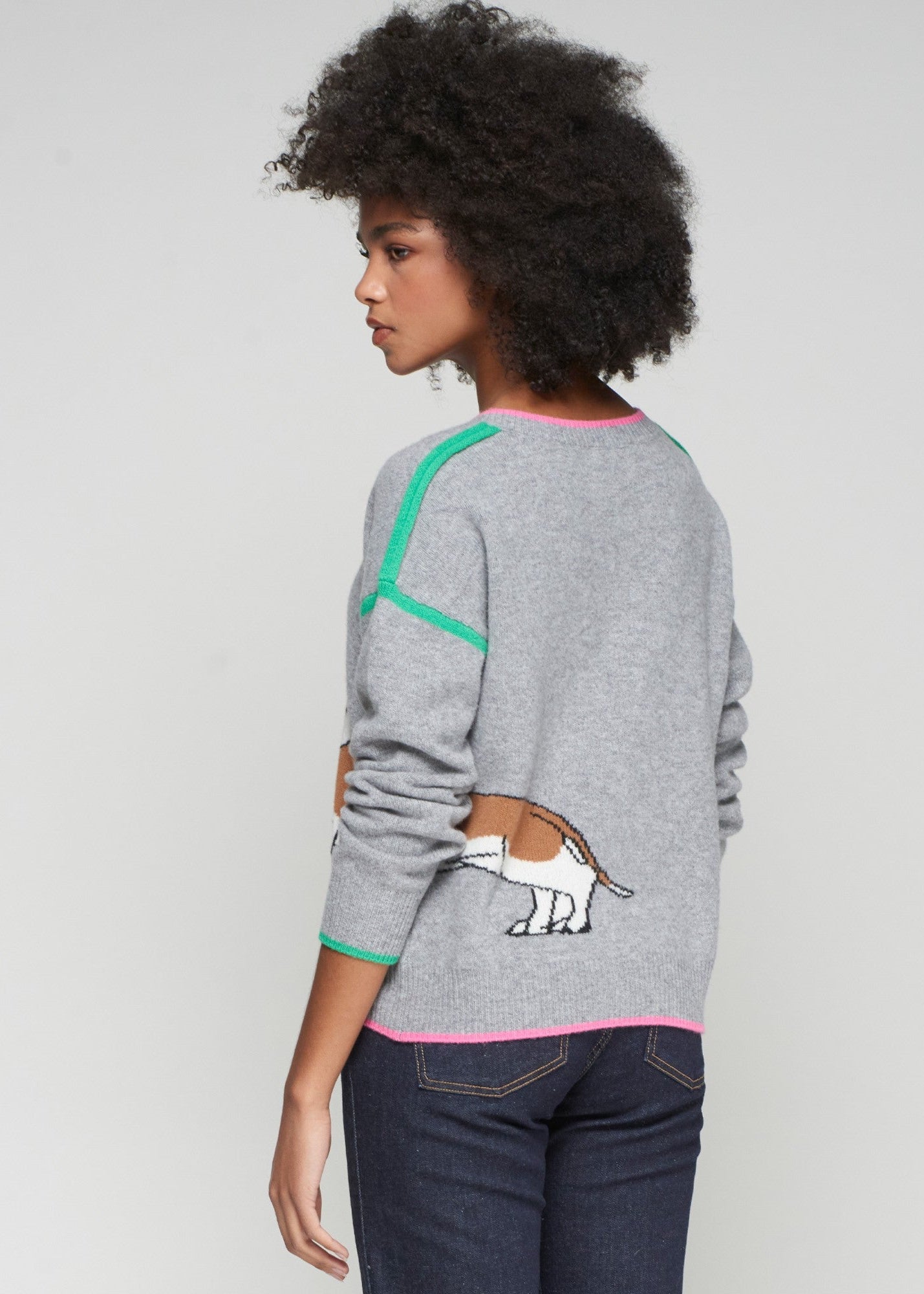 Vilagallo Grey Dachshund Sweater