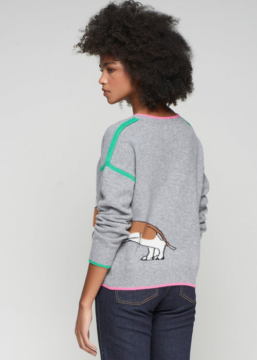 Vilagallo Grey Dachshund Sweater